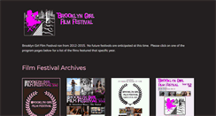 Desktop Screenshot of brooklyngirlfilmfest.com